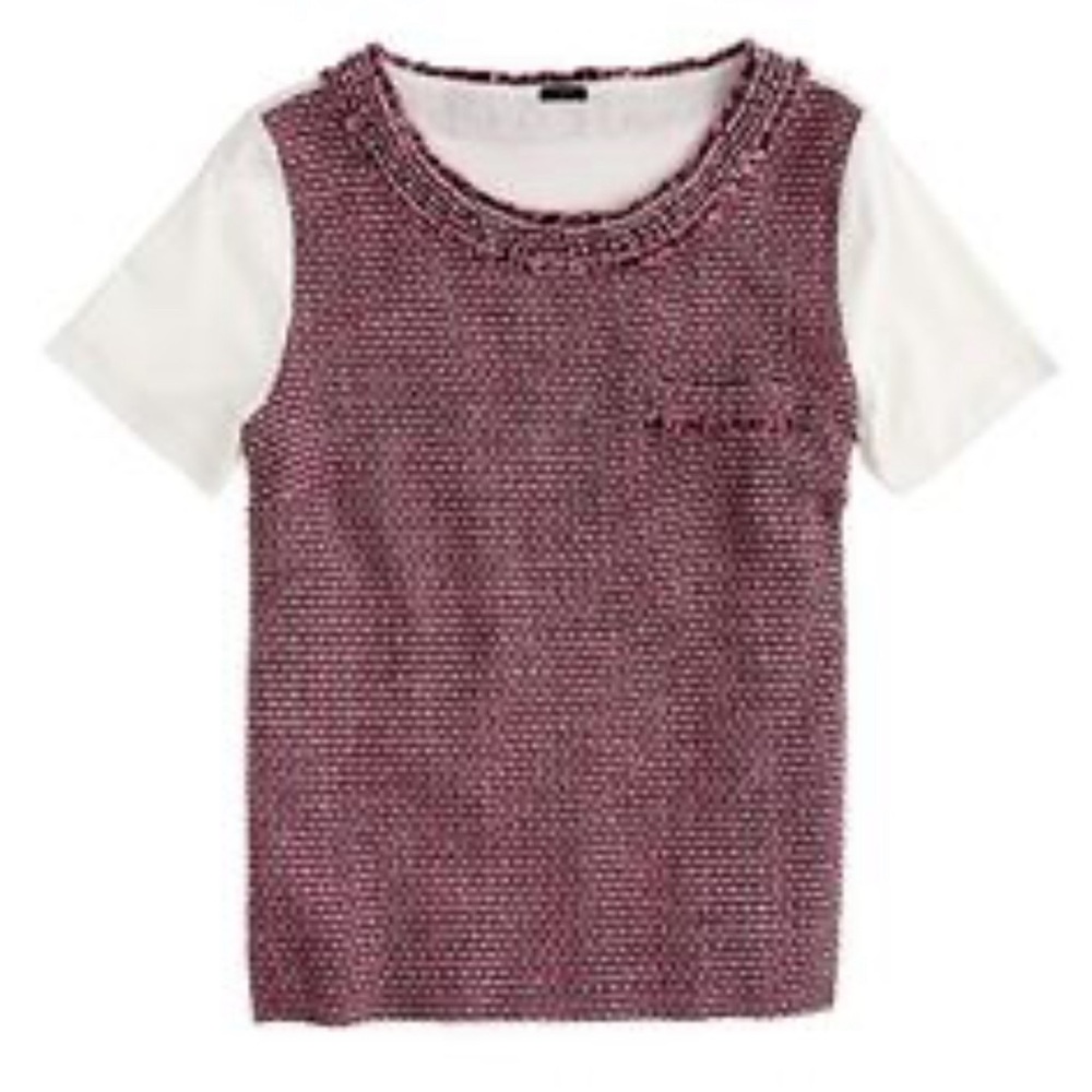 J crew tweed blouse